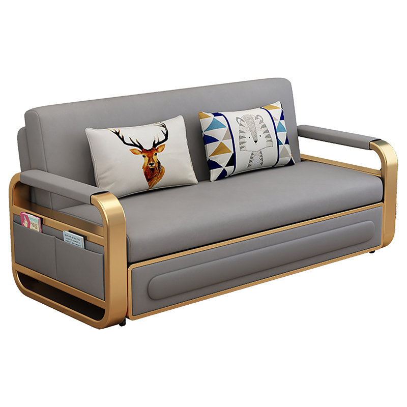 Mercer41 Mogan 51.18" Folding Upholstered Sofa Cushion Back Futon Chair